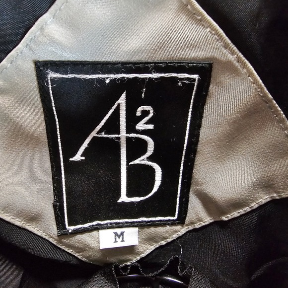 A2B Black Tan Hooded Double Breasted Utility Jacket Women's Size M - Picture 3 of 5